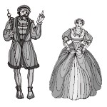 Clipart of a couple of characters in playhouse dress. Clipart of a couple of characters in playhouse dress.