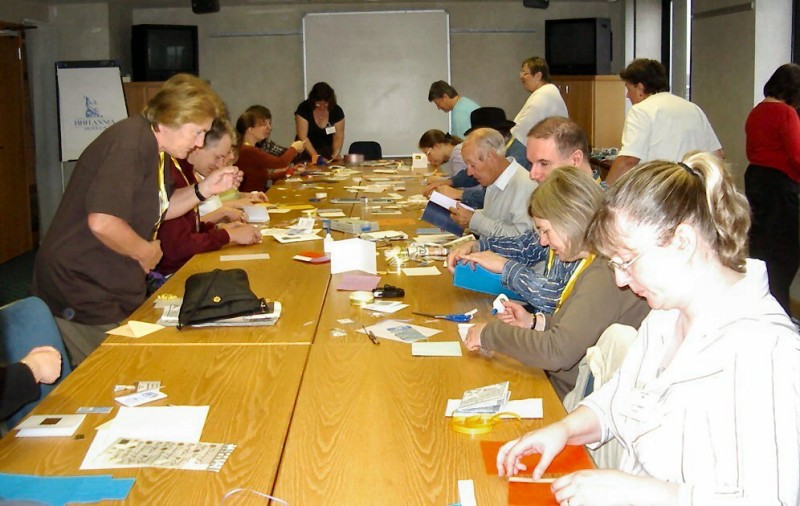 Picture of members making greetings cards. Picture of members making greetings cards.