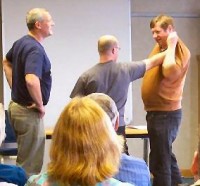 Picture from the self defence class. Picture from the self defence class.
