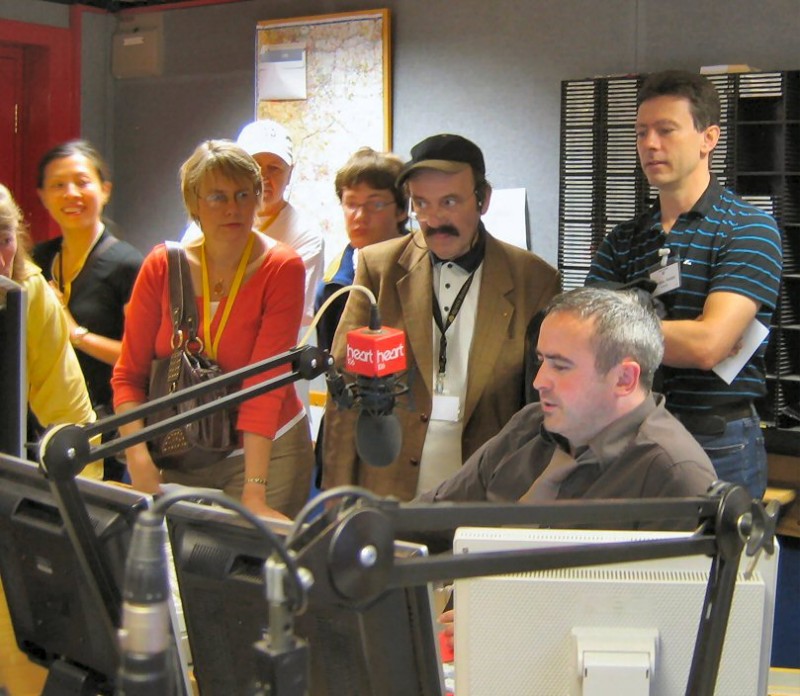 Picture of a members in the studio at Heart FM. Picture of a members in the studio at Heart FM.