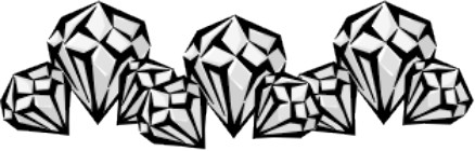 Graphic of some cut diamonds Graphic of some cut diamonds