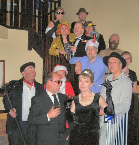 Picture of regional members dressed up as movie characters at Mensa @ Oasis
