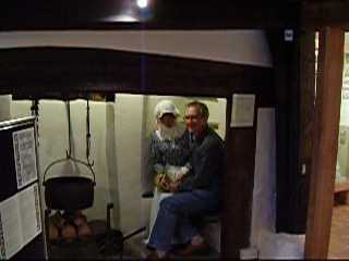 Brian getting friendly with one of the exhibits Brian getting friendly with one of the exhibits