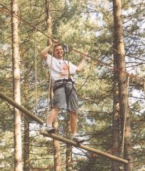 Picture of an even more precarious rope bridge Picture of an even more precarious rope bridge