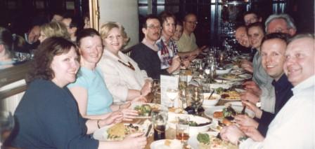 Picture of the group enjoying their French meal Picture of the group enjoying their French meal