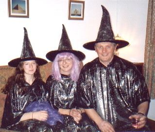Picture of three members dressed as witches Picture of three members dressed as witches
