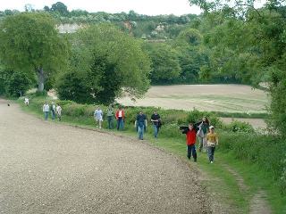 Picture of walkers over Dunstable Downs Picture of walkers over Dunstable Downs