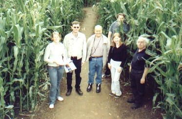 Picture looking down on the group in the maze Picture looking down on the group in the maze