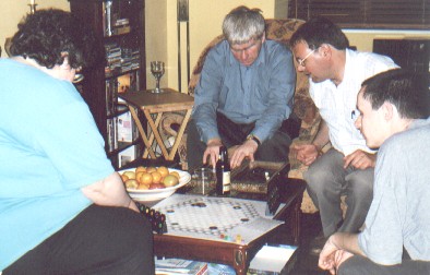 Picture of four members playing Mensa Connections