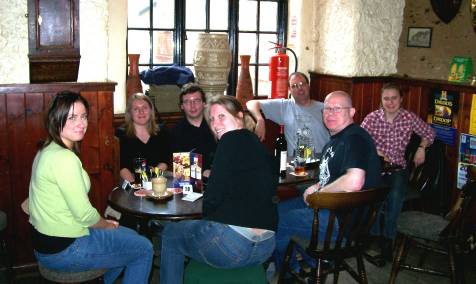 Picture of the group enjoying a well earned rest in the pub. Picture of the group enjoying a well earned rest in the pub.