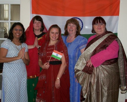 Some of the members dressed in Indian costume for the event. Some of the members dressed in Indian costume for the event.