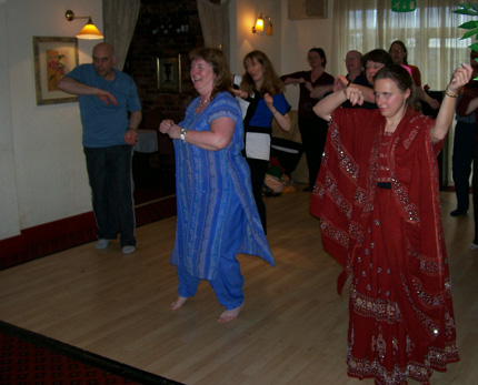 Participants got into the swing of the Indian Dancing. Participants got into the swing of the Indian Dancing.