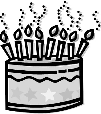 Graphic of a birthday cake Graphic of a birthday cake