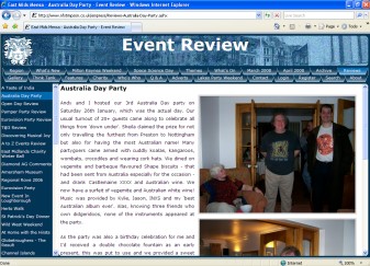 Event reviews augment those published in Empress. Event reviews augment those published in Empress.