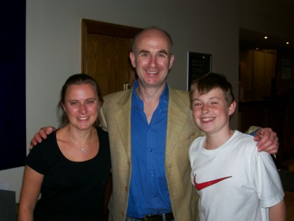 Maxine with Matthew Collins and his son Nicolai. Maxine with Matthew Collins and his son Nicolai.